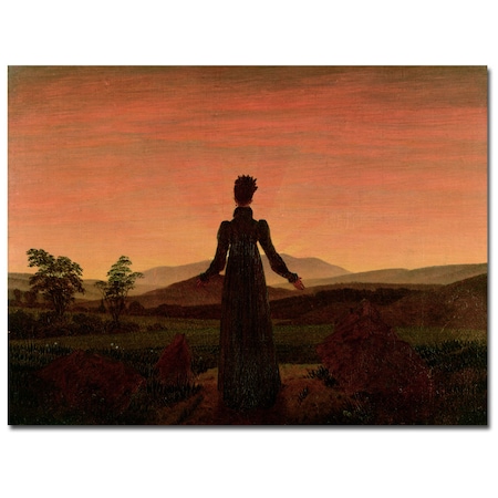 Caspar David Friedrich 'Woman At Dawn' Canvas Art,22x32